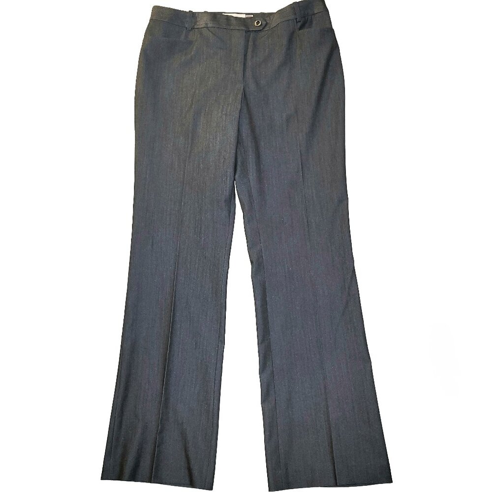 Calvin Klein Modern Fit Straight Leg Slight Flare Charcoal Gray Trousers Size 8 - Picture 3 of 16